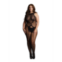 Kruisloze Luipaard Bodystocking - Plus Size
