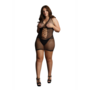 Peek-A-Boo Fishnet Jurk - Plus Size
