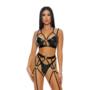 That's My Spot Cheetah Print Lingerie Set - XL - Zwart