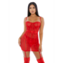 Transparante Intimiteit - Mesh Bustier Set - XL