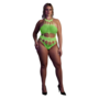 Body met Griekse Halslijn - Plus Size - Neon Groen
