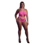Body met Griekse Halslijn - Grote Maten - Neon Roze