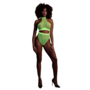 Turtle Neck en High Waist Slip - One Size - Neon Groen