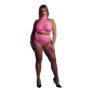 Turtleneck en Hoge Taille Slip - Plus Size - Neon Roze