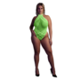 Body met Halternek - Plus Size - Neon Groen