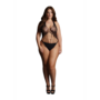 Strappy Lace Teddy - Plus Size