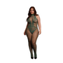 Visnet en Kant Bodystocking - Koningin Maat