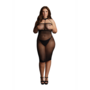 Hoge Hals Jurk - Plus Size