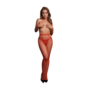 Glanzende Cut-Out Panty - One Size - Rood/Goud Glitter
