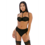On the Prowl Choker Lingerie Set - XL - Zwart