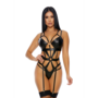 X Marks The Spot Cheetah Print Teddy - XL - Zwart