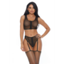 You a Vixen - Bh en Slip met Garter Belt - XL