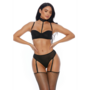 Right Sheer Right Now - Bh en Slip met Suspenderbanden - XL