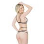 Kant Bralette, Slip en Crotchless Harness - Één maat