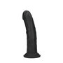 Dual Density Silicone Gebogen Realistische Dildo met Zuignap - 6 / 15,5 cm - Zwart