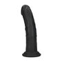Dual Density Silicone Gebogen Realistische Dildo met Zuignap - 8 / 20,5 cm - Zwart