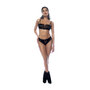 Rock Star - Balcolonette Twee Delige Bh Set - S/M - Nat Look Zwart