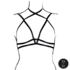 Triangel bh met open cups, nekband en verstelbare bandjes - Zwart_