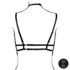 Triangel bh met open cups, nekband en verstelbare bandjes - Zwart_