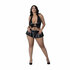 Seraphina - Halter Top met Rok en G-String - 2X - Zwart_