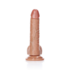 Gebogen Realistische Dildo met Ballen en Zuignap - 7 / 18 cm_