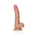 Gebogen Realistische Dildo met Ballen en Zuignap - 7 / 18 cm_