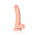 Gekromde Realistische Dildo met Ballen en Zuignap - 8 / 20,5 cm_