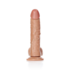 Gebogen Realistische Dildo met Ballen en Zuignap - 8 / 20,5 cm_