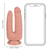 Double Trouble Dildo 5/6 - 12,7/15,2 cm - Flesh_
