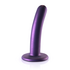 Zachte Silikon G-Spot Dildo - 5'' / 12 cm - Metallic Paars_