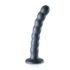 Beaded Silicone G-Spot Dildo - 6.5'' / 16,5 cm - Gunmetal_