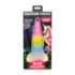 UniGlow - Glow-in-the-Dark Regenboog Siliconen Dildo_