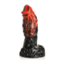 Vulcan - Siliconen Dildo - Zwart/Rood_