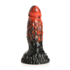 Vulcan - Siliconen Dildo - Zwart/Rood_