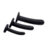 Strap-on Siliconen 3-delige set - Zwart_