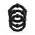 Juego de Anillos para el Pene Triple - Negro_