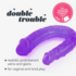 Doble Problema - Doble Dildo - 10.6 / 27 cm - Púrpura_