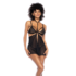 Twee-in-één Babydoll en Teddy - L/XL - Zwart_
