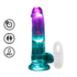 LED Vibrating Straight Cock with Balls - 6 / 15 cm - Transparent_