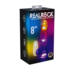 LED Vibrating Straight Cock with Balls - 8 / 20 cm - Transparent_