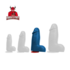 Dagr L - Realistische Dikke Dildo met Ballen - 17 cm - Blauw_