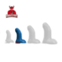 Buri M - Realistische Gebogen Dildo met Ballen - 6,7 / 17 cm - Blauw_