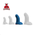 Buri L - Realistische Gebogen Dildo met Ballen - 8.7 / 22 cm - Blauw_