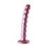 Beaded Silicone G-Spot Dildo - 6.5'' / 16,5 cm - Rosé Goud_