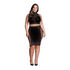 Kala XXXVII - Twee Delige Set met Coltrui, Crop Top en Rok - Plus Size_