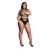 Helike XLV - Twee Delig met Open Cups, Crop Top en Pantie - Plus Size_