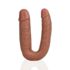 U Vormige Dubbele Dildo 5 / 12,7 cm - Tan_