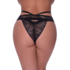 Peek-a-Boo Cheeky Panty - 2X - Zwart_