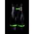 Dijbanden met riem en handboeien - Glow in the Dark - L/XL_