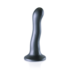 Ultra Soft Silicone Curvy G-Spot Dildo - 7'' / 17 cm - Gunmetal_